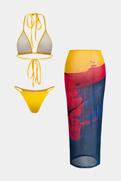 Solar Horizon 3-Piece Bikini Set