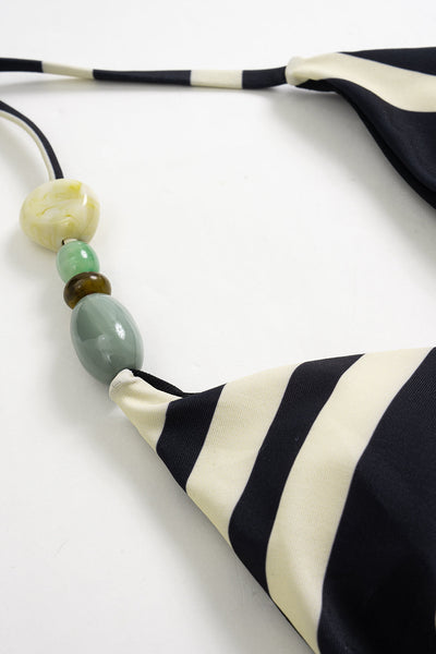 Striped Bead Bikini Set