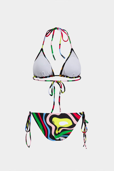 Halter Tie-Side Triangle Bikini Set