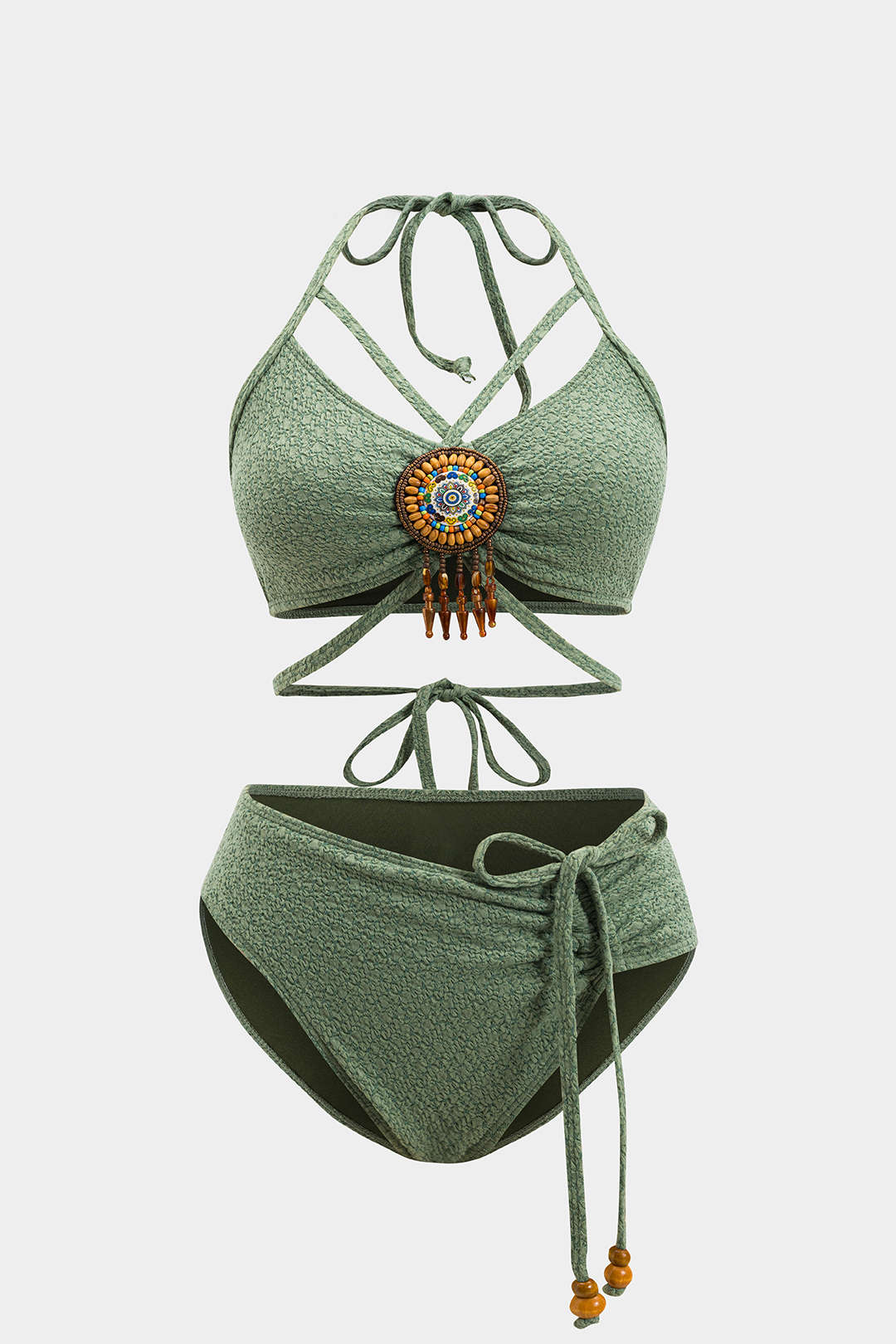 Medallion Halter Wrap Bikini Set