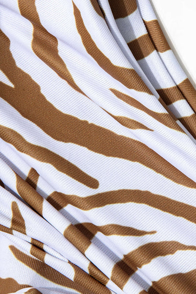 Leopard Stripe Tie-Side Bikini Set