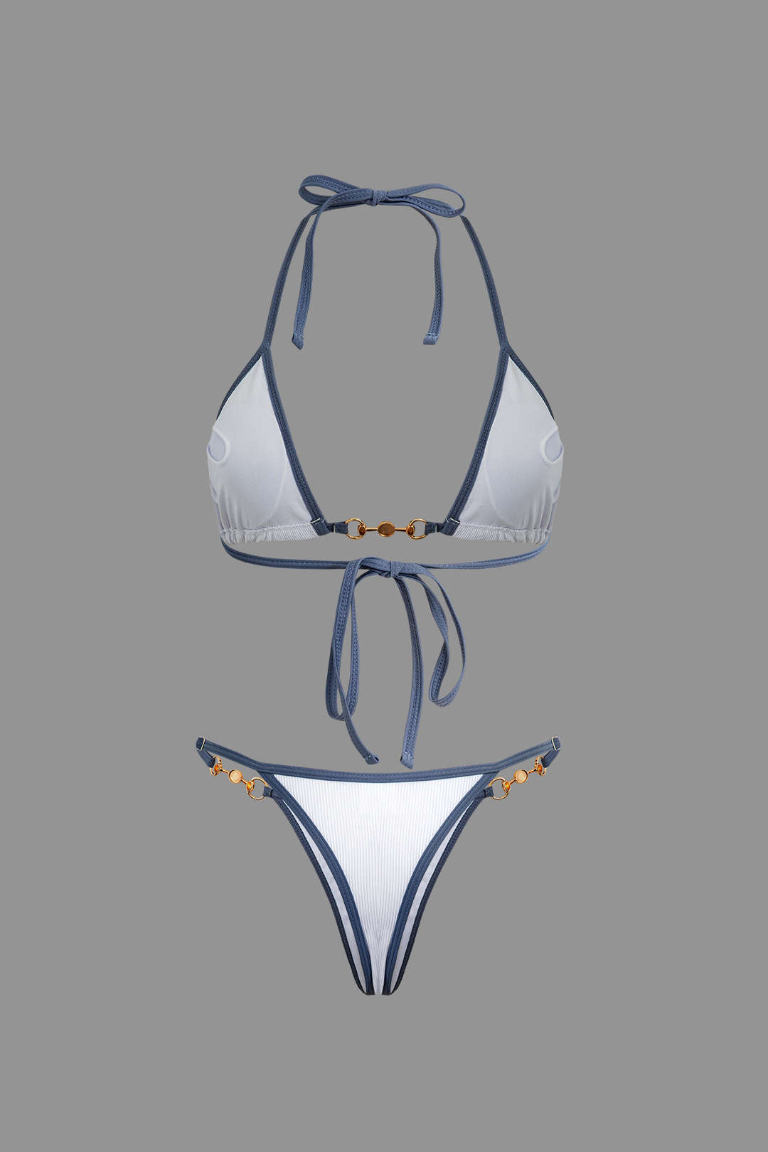 Pearl-Link Triangle Bikini Set