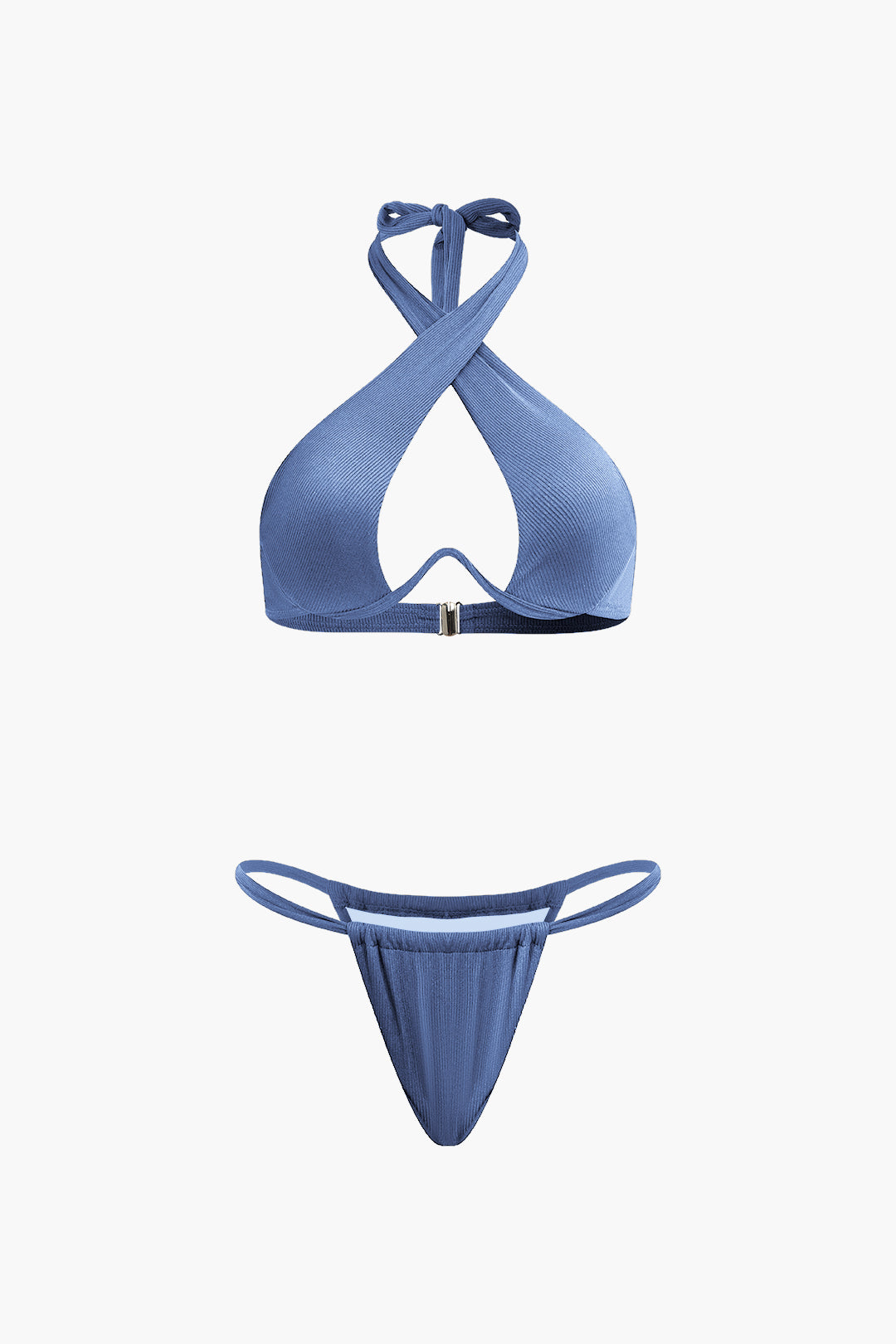 Twist-Halter Micro Thong Bikini Set