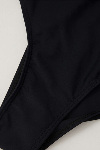 Crisscross Halter Cut-Out One-Piece Swimsuit