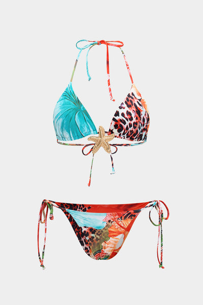 Tropic Leopard Three-Piece Bikini Set