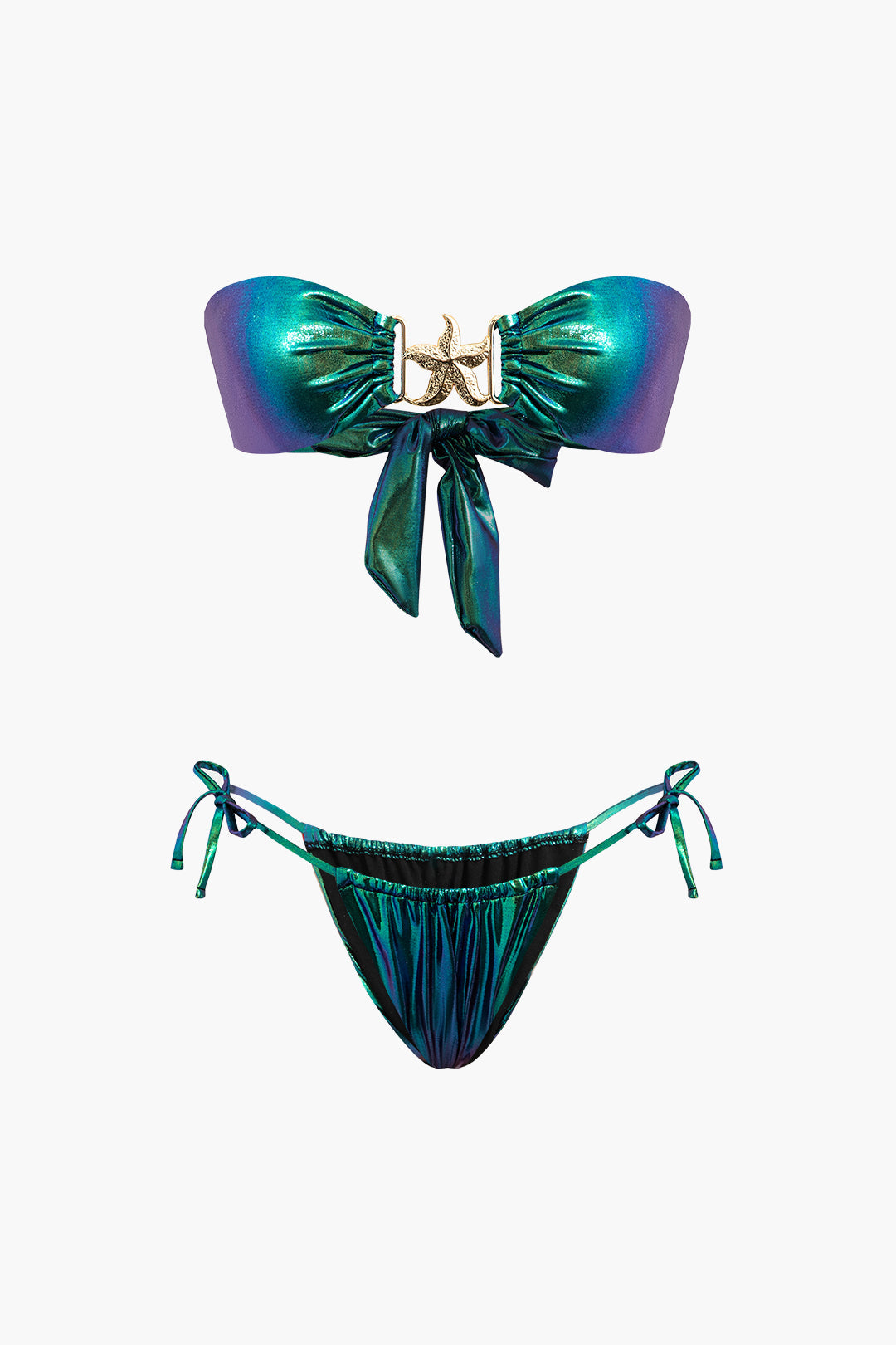 Starfish Clasp Bandeau Bikini Set