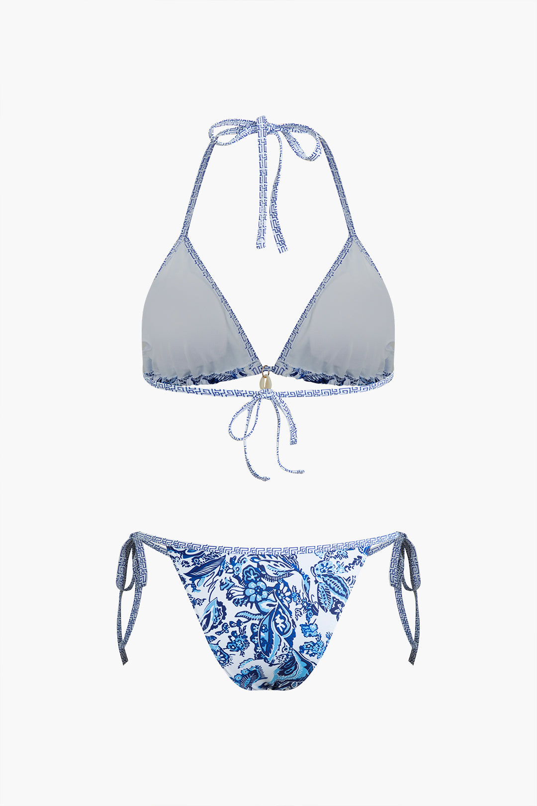 Graphic Paisley Tie-Side Bikini Set