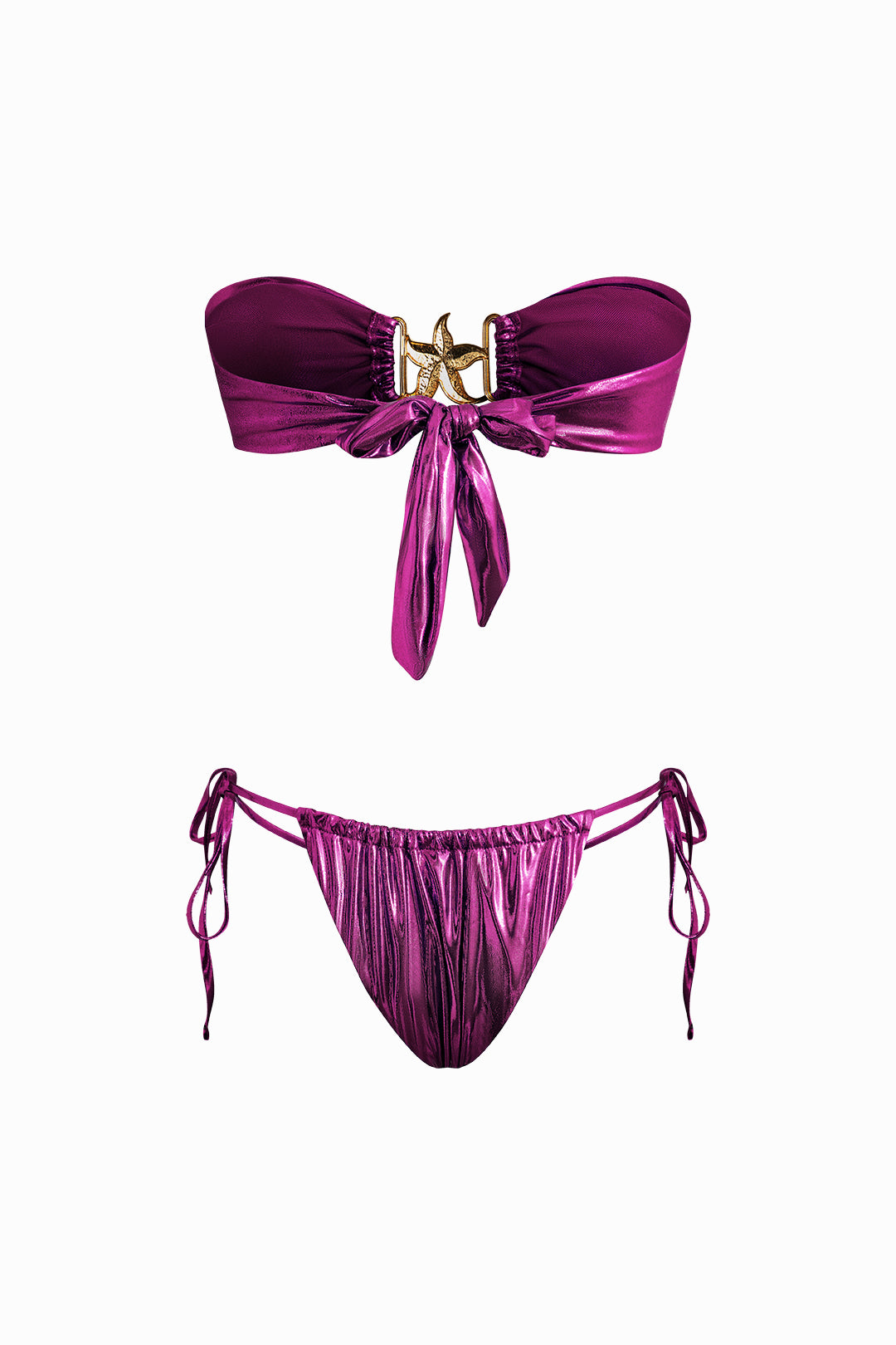 Starfish Clasp Bandeau Bikini Set