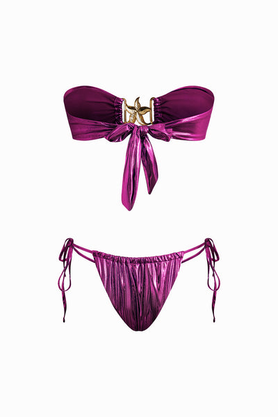 Starfish Clasp Bandeau Bikini Set