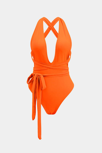Cross-Wrap Sash One-Piece