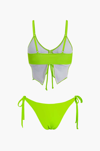 Butterfly Motif Tie-Side Bikini Set