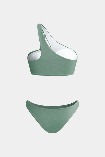 Asymmetric Cut-Out Bikini Set