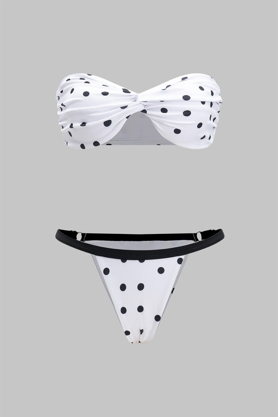 Twist-Bandeau V-Waist Bikini Set