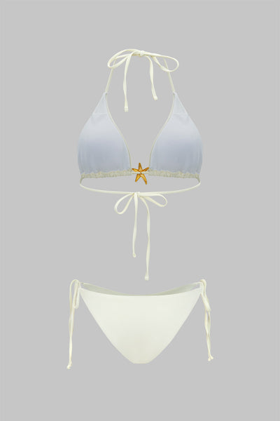 Starfish-Medallion Triangle Bikini Set