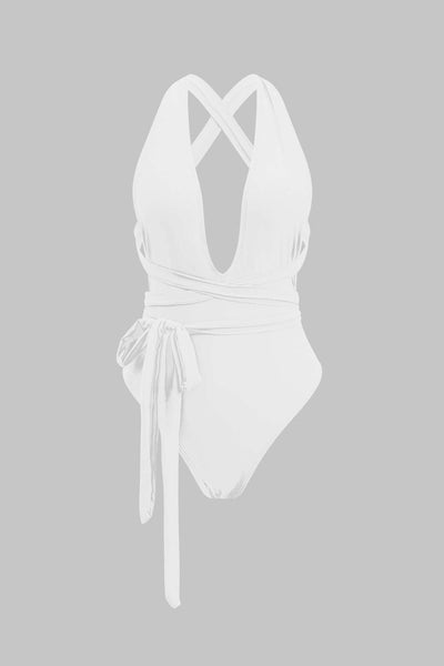 Cross-Wrap Sash One-Piece