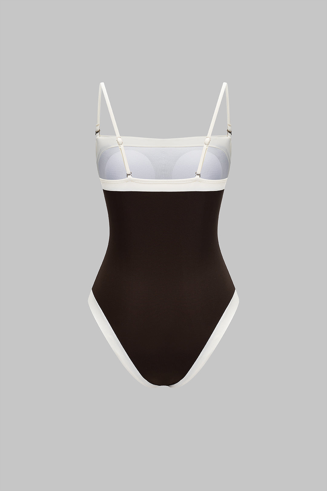 Contrast-Trim Link-Belt One Piece Swimsuit