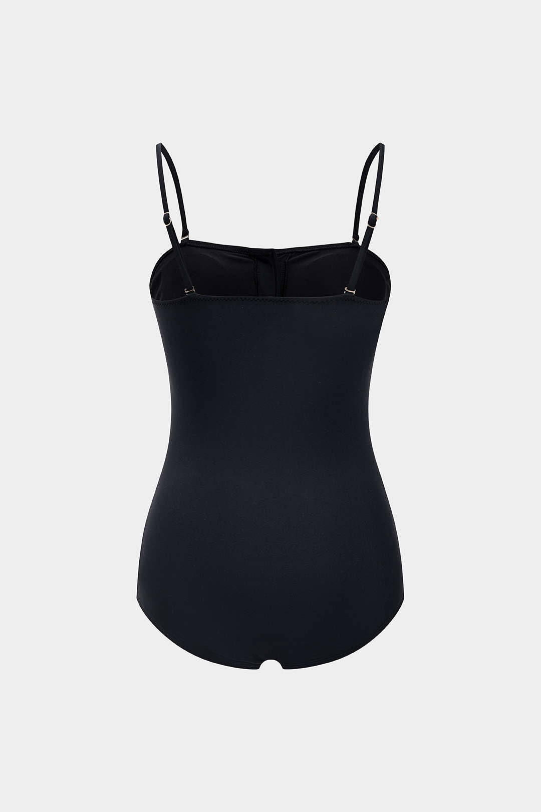 Pearl-Button Bustier One-Piece Swimsuit