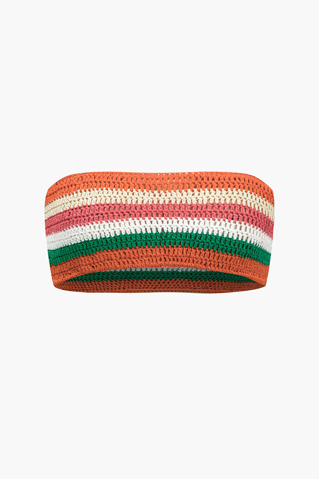 Rainbow Stripe Crochet Bikini Set