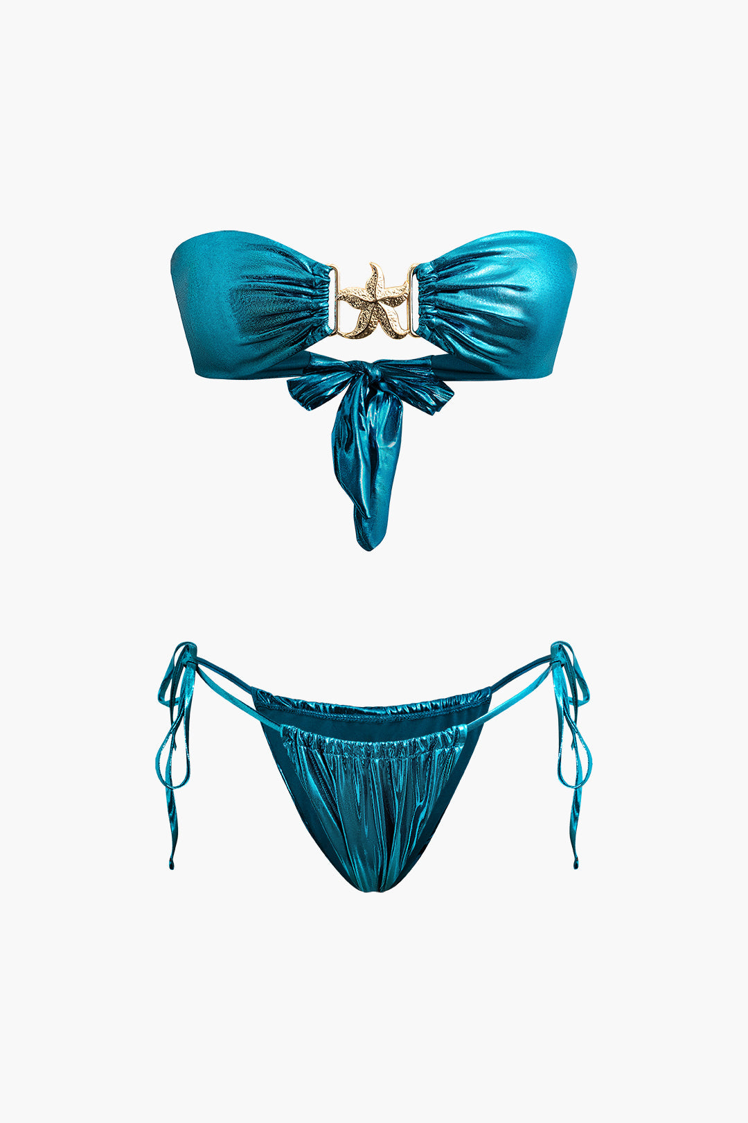 Starfish Clasp Bandeau Bikini Set