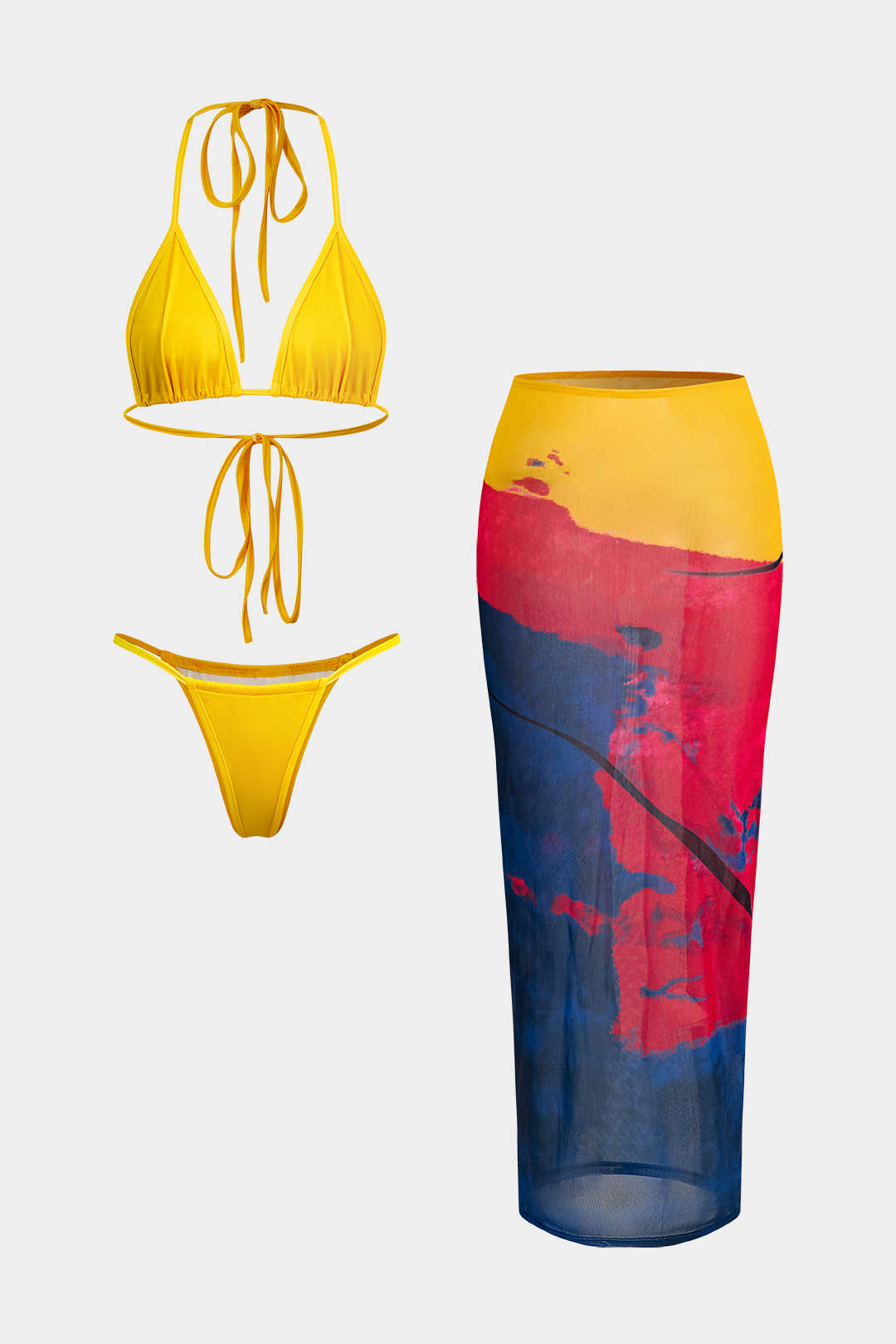 Solar Horizon 3-Piece Bikini Set