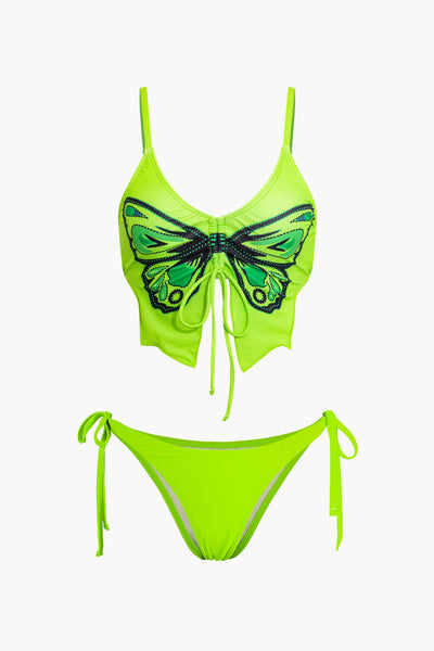 Butterfly Motif Tie-Side Bikini Set