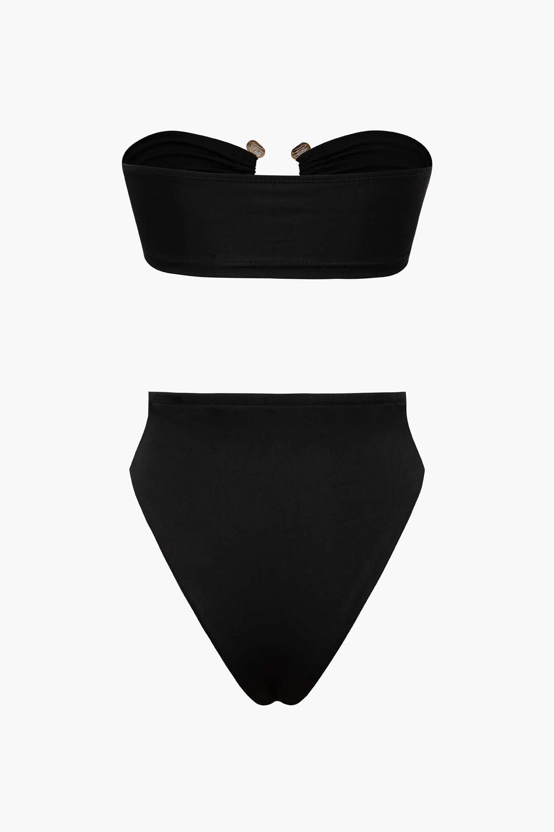 Metallic U-Bar Bandeau Bikini Set