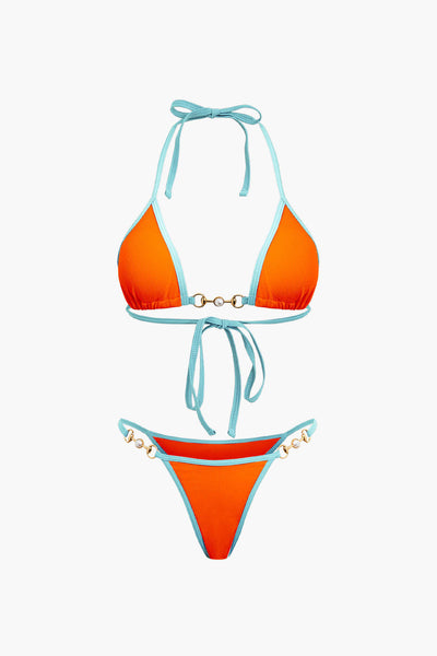 Pearl-Link Triangle Bikini Set