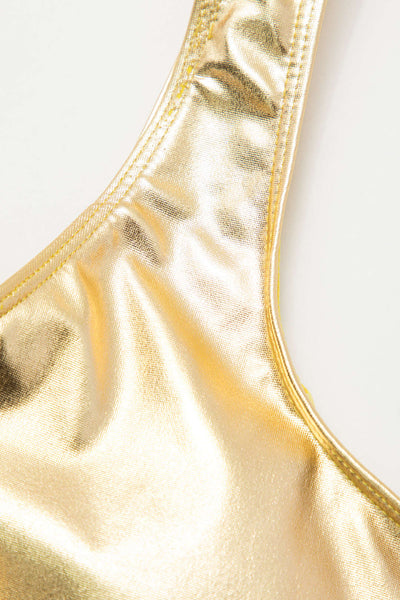 Liquid-Gloss Scoop One-Piece Swimsuit