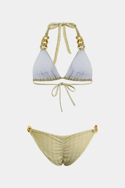 Gilded Link Triangle Bikini Set