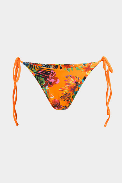 Triangle Bikini and Floral Print Skirt Set