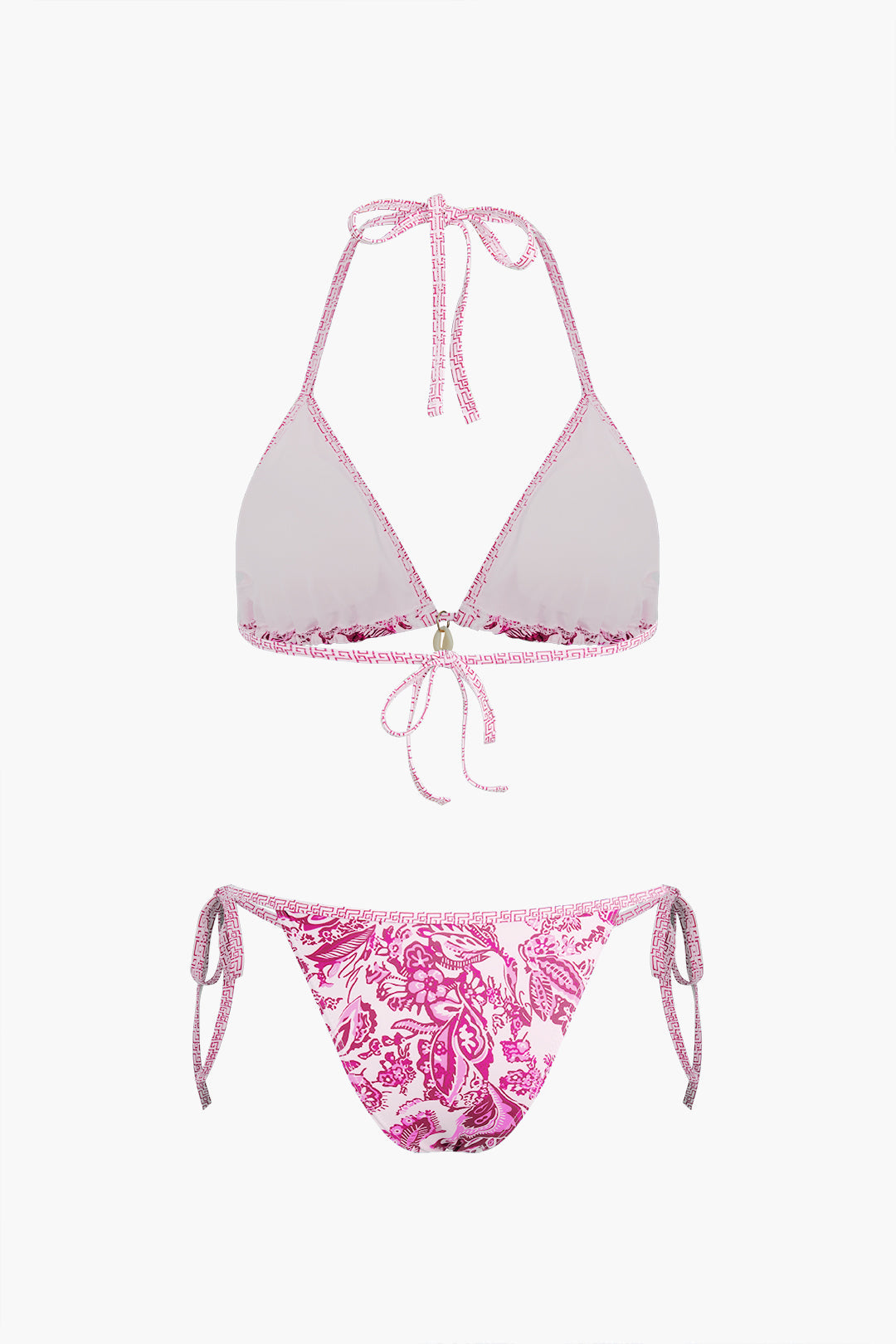 Graphic Paisley Tie-Side Bikini Set