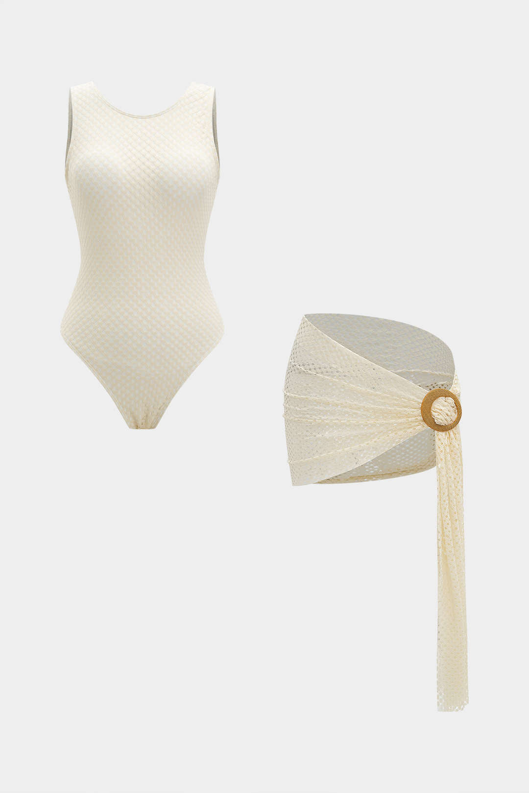 Signature Jacquard One-Piece with Ring Sarong Set