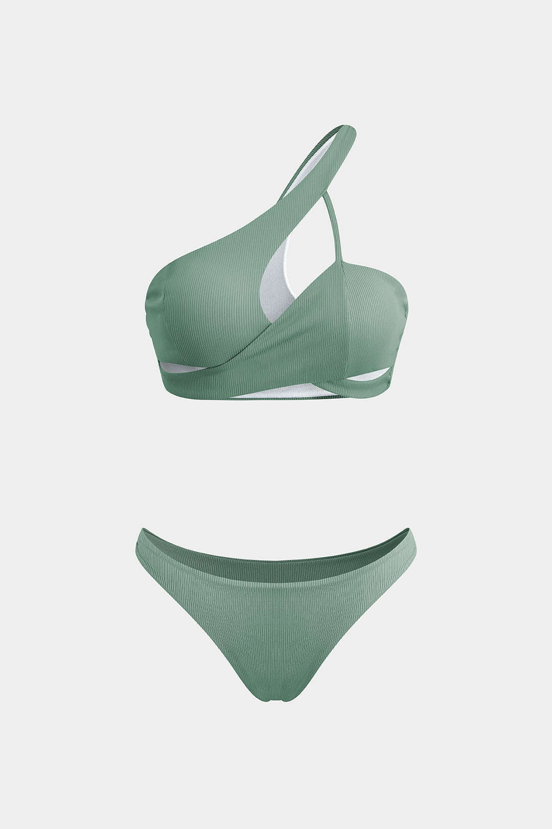 Asymmetric Cut-Out Bikini Set