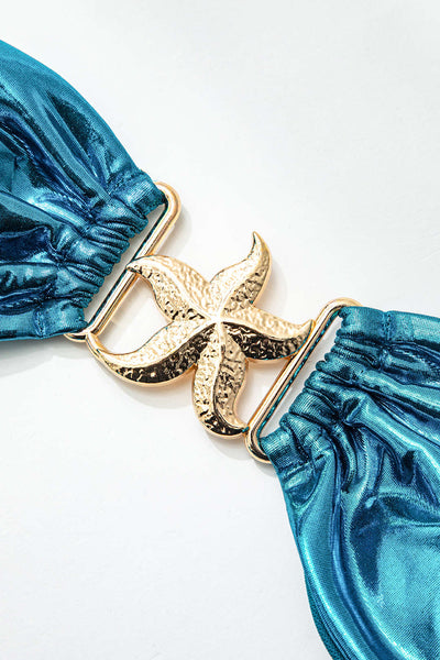 Starfish Clasp Bandeau Bikini Set