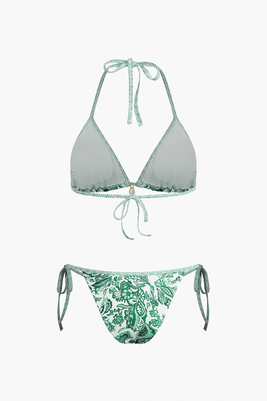 Graphic Paisley Tie-Side Bikini Set