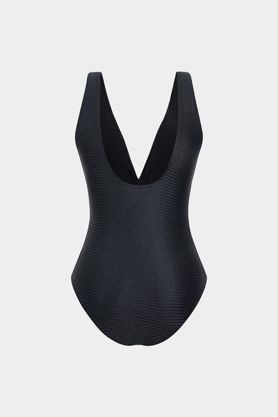 Shell Medallion Plunge Swimsuit