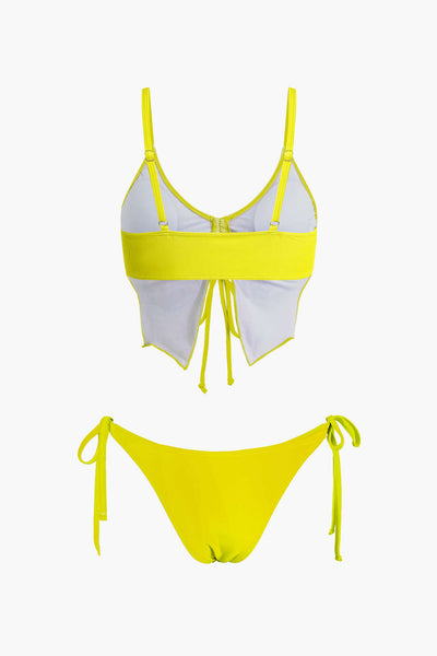 Butterfly Motif Tie-Side Bikini Set