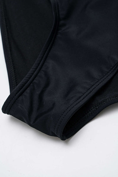 Pearl-Button Bustier One-Piece Swimsuit