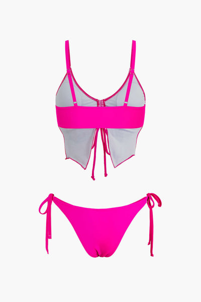 Butterfly Motif Tie-Side Bikini Set