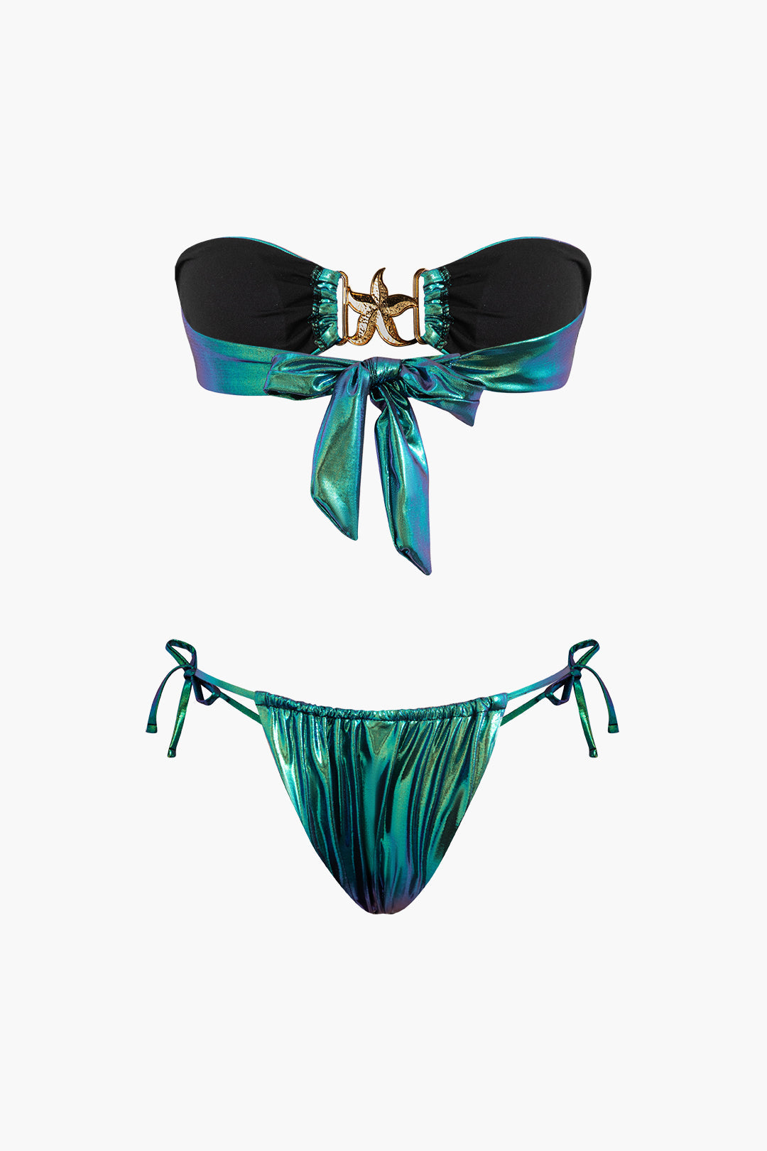 Starfish Clasp Bandeau Bikini Set