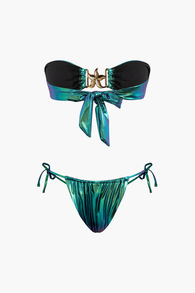 Starfish Clasp Bandeau Bikini Set