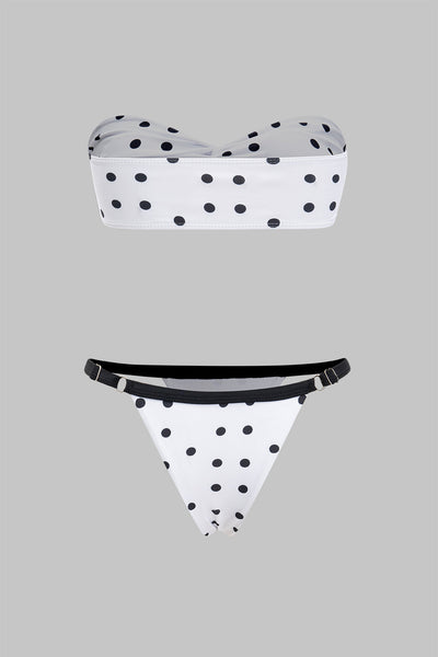 Twist-Bandeau V-Waist Bikini Set