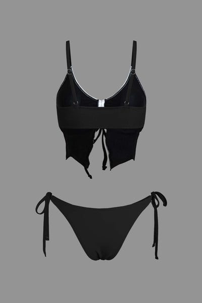 Butterfly Motif Tie-Side Bikini Set