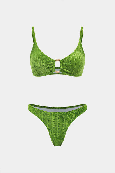 Velvet Wave O-Ring Three-Piece Bikini Set