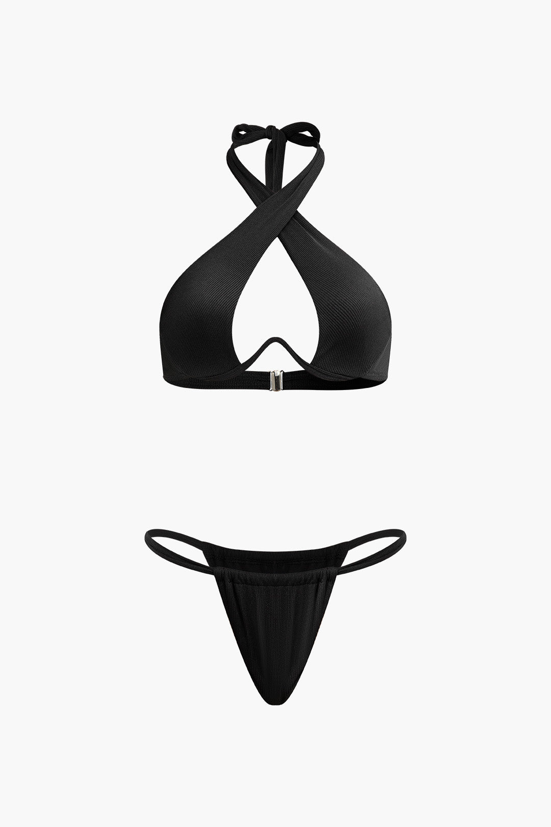 Twist-Halter Micro Thong Bikini Set