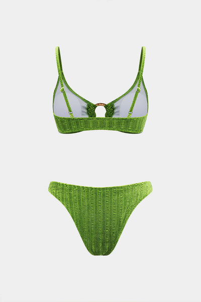 Velvet Wave O-Ring Three-Piece Bikini Set