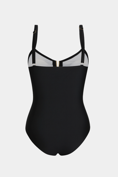 V-Bar Ruched One-Piece Swimsuit