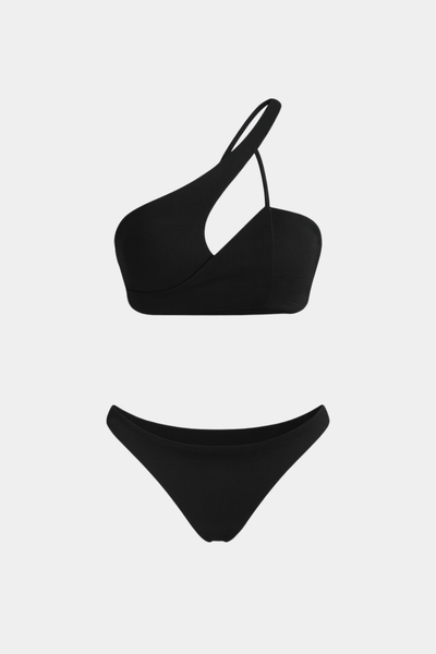 Asymmetric Cut-Out Bikini Set